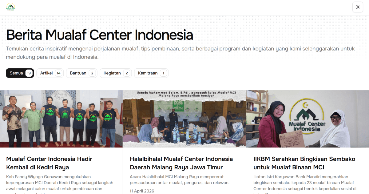 MCI News Portal Website
